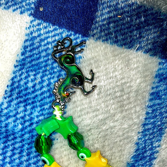 Evil eye🧿rainbow🌈mystical unicorn🦄necklace - Picture 2 of 4